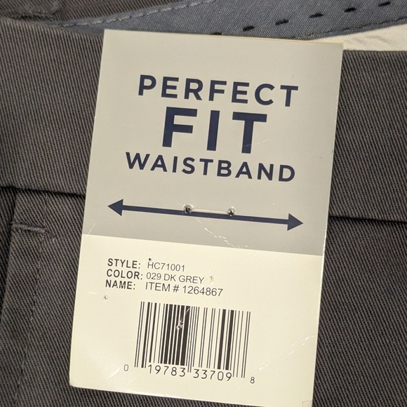 New Haggar Men's 32x32 Casual Office Dress Grey Straight Flat Front Pants - Picture 6 of 6